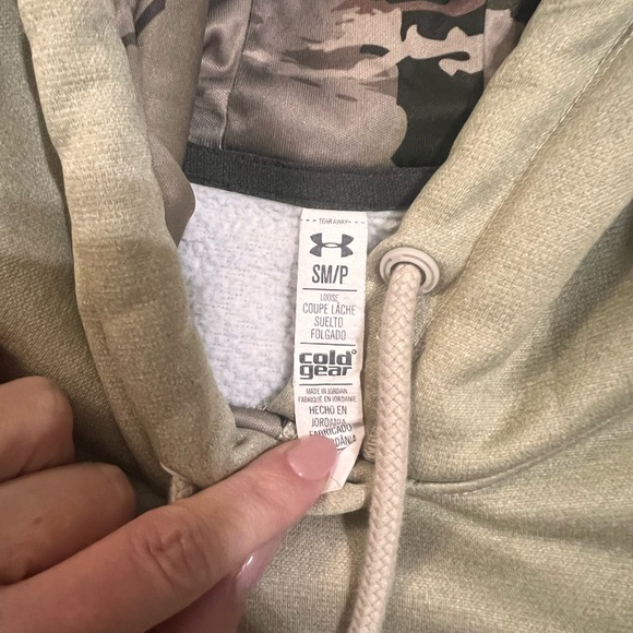 UNDER ARMOR Oatmeal Camo hoodie size small - Picture 5 of 9